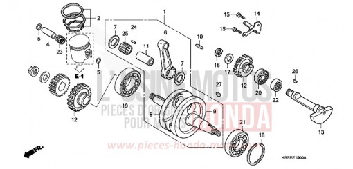 VILEBREQUIN/PISTON NSR125R1 de 2001
